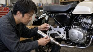 モンキー125にタイ製カスタムマフラーを装着したイメージ