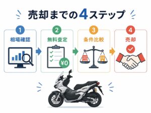 ADV160・ADV150売却の相場確認・無料査定・条件比較・売却までの4ステップ